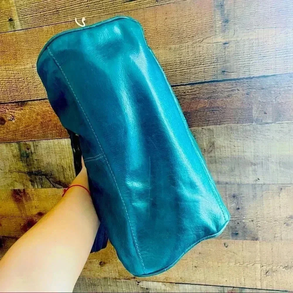 Marks & Spencer Autograph Teal/Green Leather Satchel